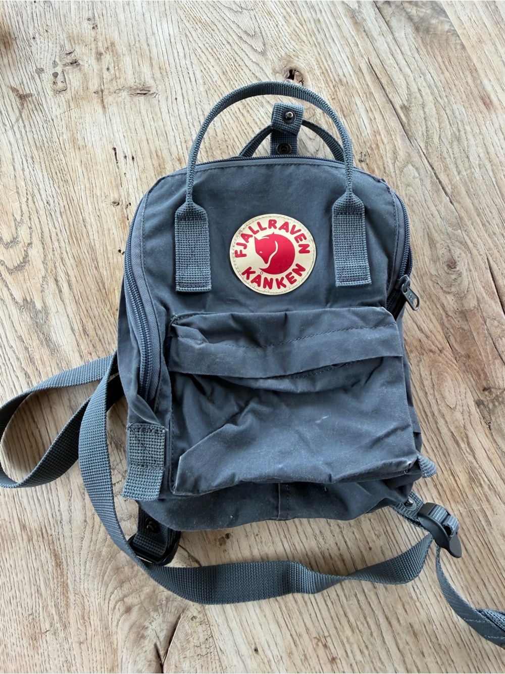 Swedish Fjallraven Kanken Mini Backpack in Charcoal Gray